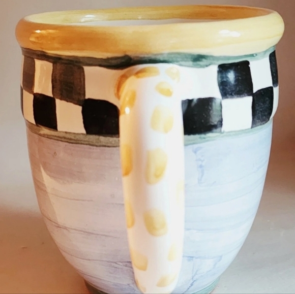 NWT Mackenzie -Childs Artisan Craft Festival Mug Glazed Ceramic or Clay Mug - Picture 4 of 9